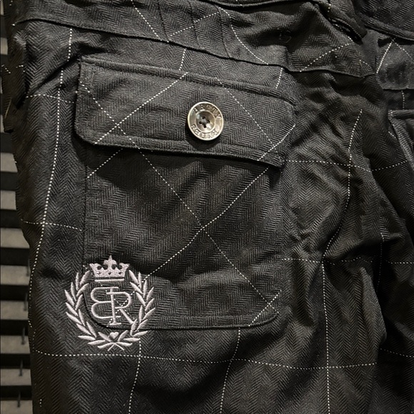 Betty Rides Black & White Plaid Flare Leg Snowboard Ski Snow Pants WN Large - Picture 3 of 10